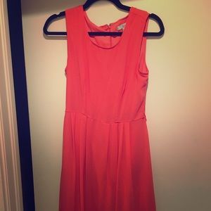 Coral sleeveless dress